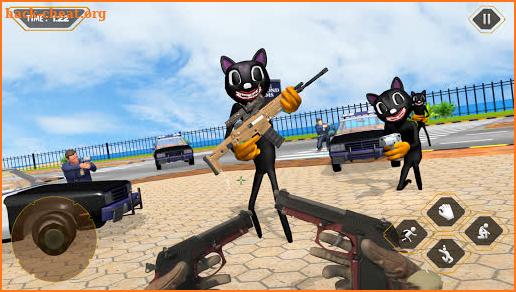 Cartoon Cat Scary Evil Crime : Horror Gangster Cat screenshot