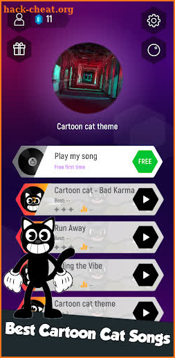 Cartoon Cat Tiles Hop Game screenshot