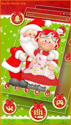Cartoon Christmas Cute Couple Theme screenshot