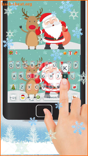 Cartoon Christmas Keyboard Theme screenshot