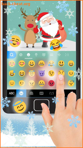 Cartoon Christmas Keyboard Theme screenshot