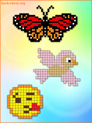 Cartoon color by number - kids pixel art screenshot
