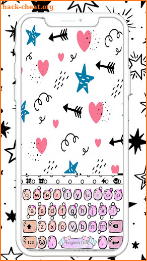 Cartoon Doodle Keyboard Theme screenshot