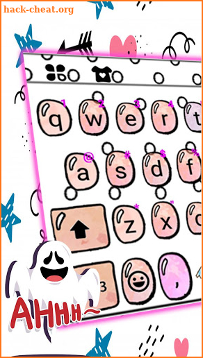 Cartoon Doodle Keyboard Theme screenshot