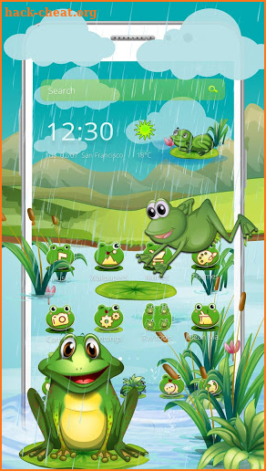Cartoon Green Frog screenshot