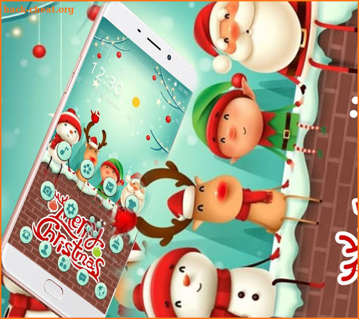 Cartoon Happy Christmas Party Theme screenshot