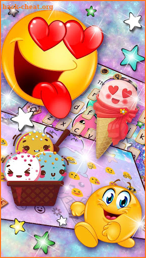 Cartoon Ice Cream Keyboard screenshot