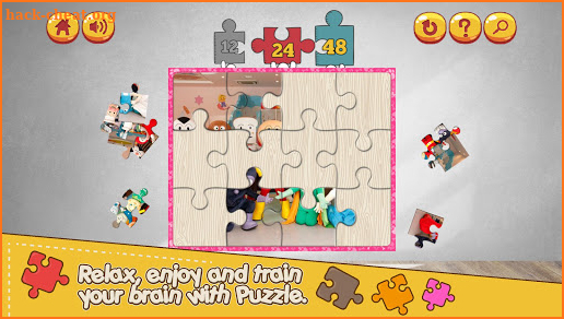 Cartoon jigsaw puzzle game for toddlers screenshot