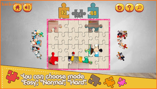 Cartoon jigsaw puzzle game for toddlers screenshot