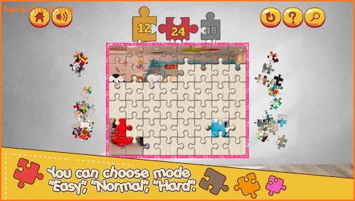 Cartoon jigsaw puzzle game for toddlers screenshot