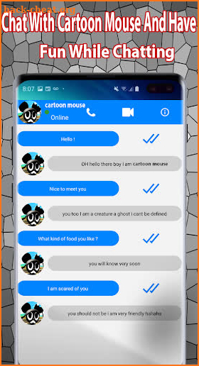 Cartoon Mouse Call and Fake Video screenshot