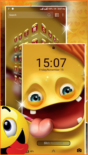 Cartoon Smiley Face Launcher Theme screenshot