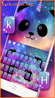 Cartoon Unicorn Panda Keyboard Theme screenshot
