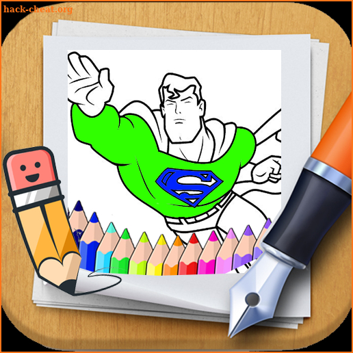 Cartoons hero coloring books by fans screenshot