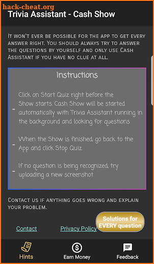 Cash Show Help - Trivia Assistant screenshot