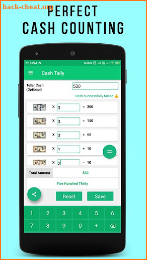 Cash Tally - Bank Note Counter screenshot