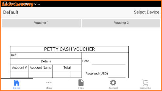 Cash Voucher screenshot