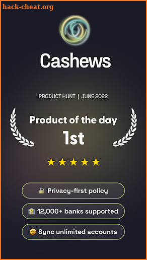 Cashews Expense Budget Tracker screenshot