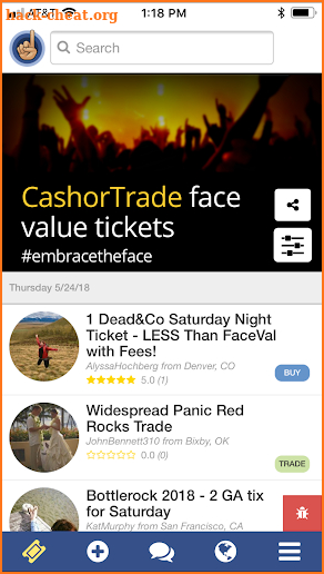 CashorTrade Face Value Tickets screenshot