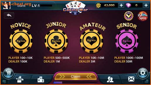 CasinoWar Gaming screenshot