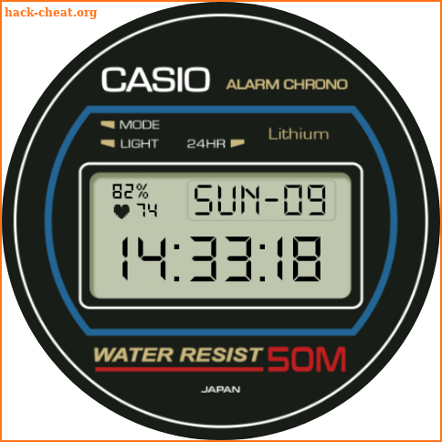 Casio Digital watch face screenshot