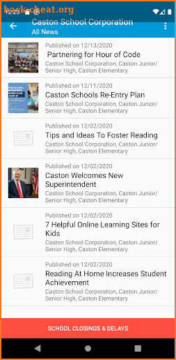 Caston School Corporation screenshot