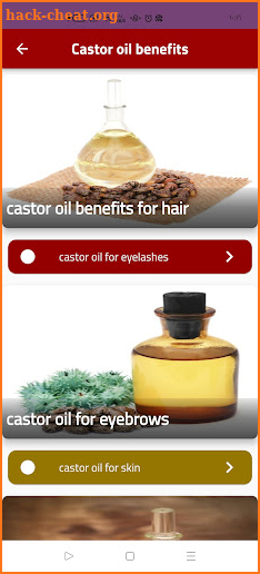 Castor oil benefits screenshot