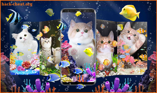 Cat & Aquarium Fish Live Wallpaper screenshot