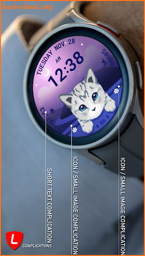 Cat Animated Watch Face 089 screenshot