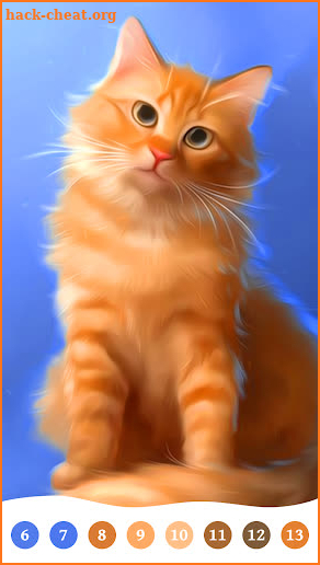 Cat Color by Number Paint Game screenshot