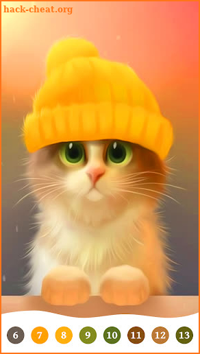 Cat Color by Number Paint Game screenshot