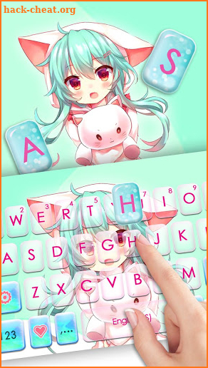 Cat Girl Keyboard Theme screenshot