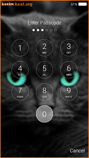 Cat Password Lock Screen screenshot