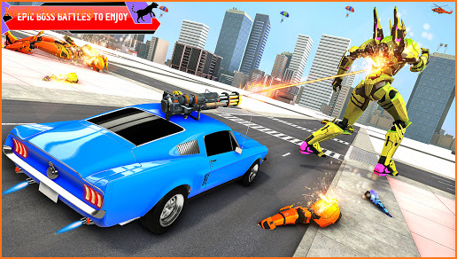 Cat Robot Car Game: Muscle Car Robot Games screenshot