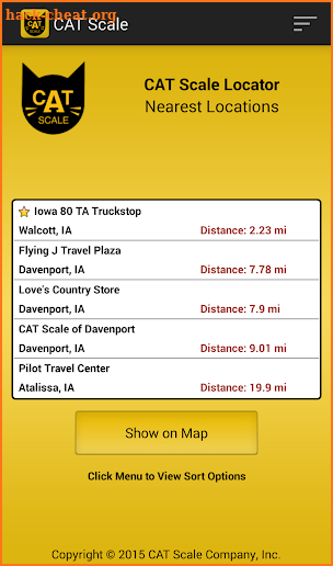 CAT Scale Locator screenshot