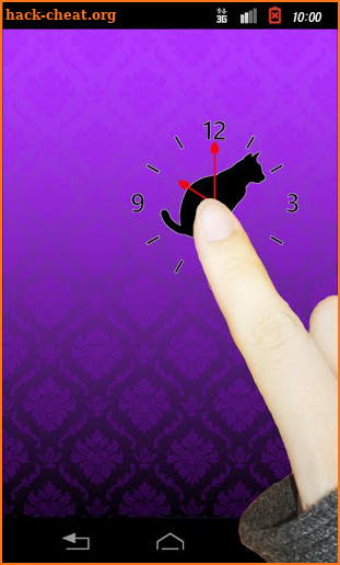 Cat silhouette Clock4 screenshot