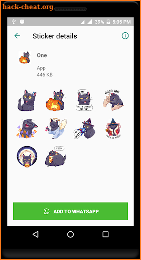 Cat Sticker for Whatsapp - WAStickerApps screenshot