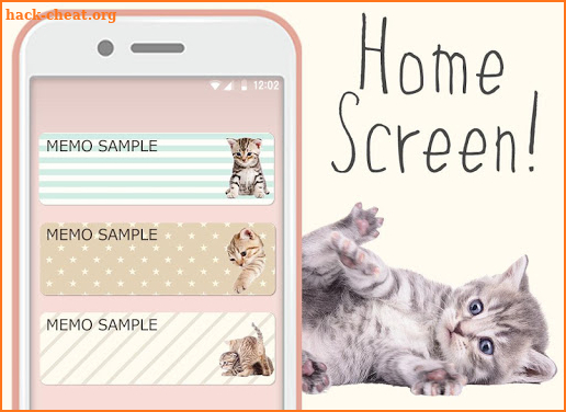 Cat Sticky Note Notepad screenshot