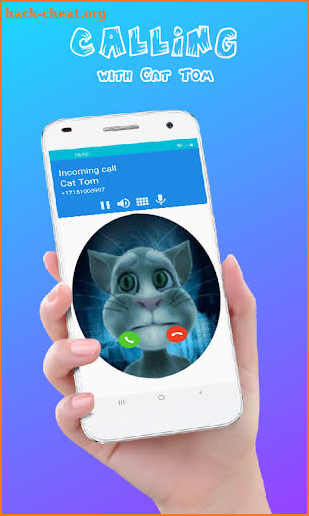 Cat Tom Chat 📱 Fake Video Call screenshot