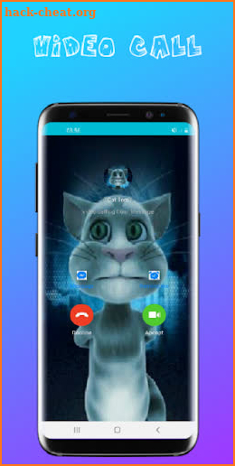 Cat Tom Chat 📱 Fake Video Call screenshot