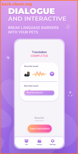 Cat translator - Human to Pet screenshot