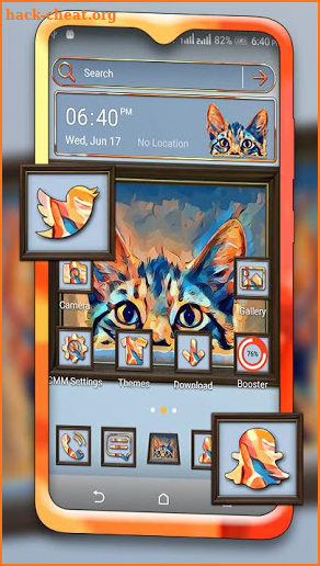 Cat Wall Frame Launcher Theme screenshot