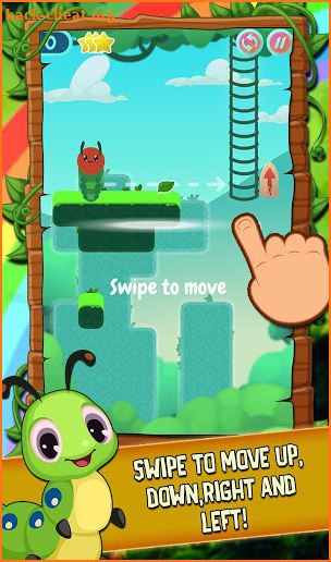 Caterpillar Crossing Bug Obstacle Puzzle Challenge screenshot