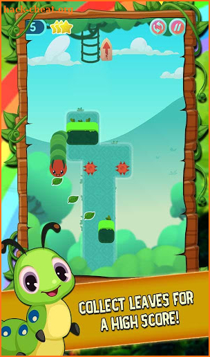 Caterpillar Crossing Bug Obstacle Puzzle Challenge screenshot
