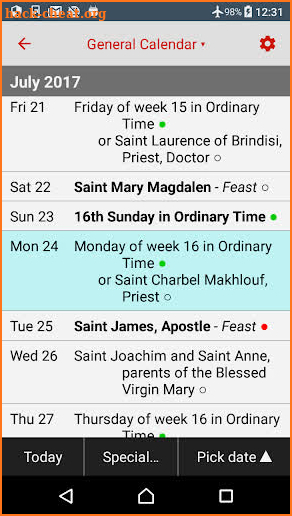 Catholic Calendar: Universalis screenshot