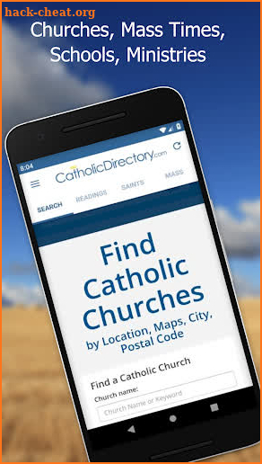 Catholic Mass Times Church Directory screenshot