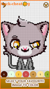 Cats Color by Number- Meow Pixel Art Coloring 2018 screenshot