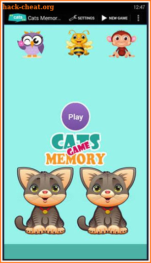 Cats Memory Game for Free. screenshot