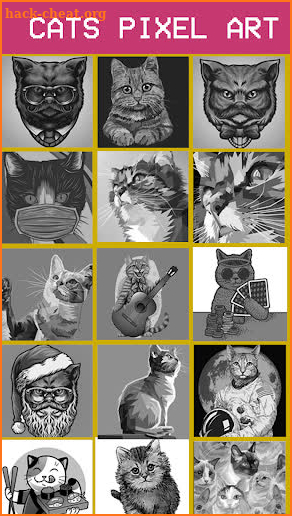 Cats Pixel Coloring Number Art screenshot