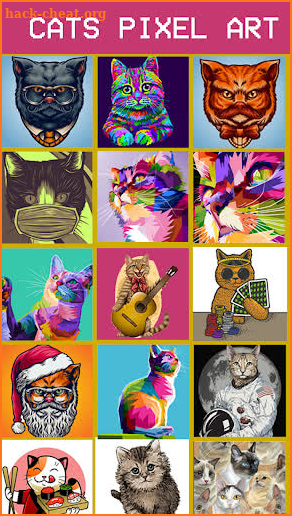 Cats Pixel Coloring Number Art screenshot